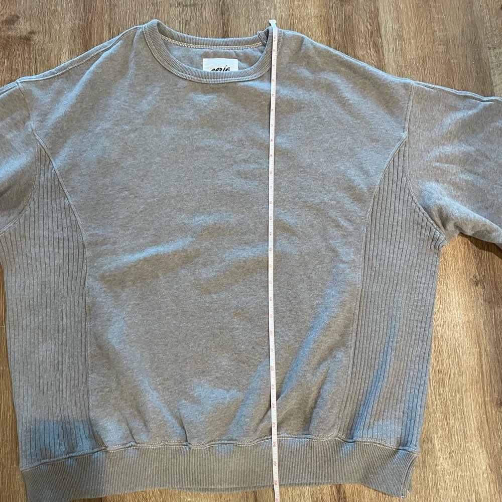 Aerie Tres Chic Sweatshirt NWT Medium Taupe - Picture 8 of 12